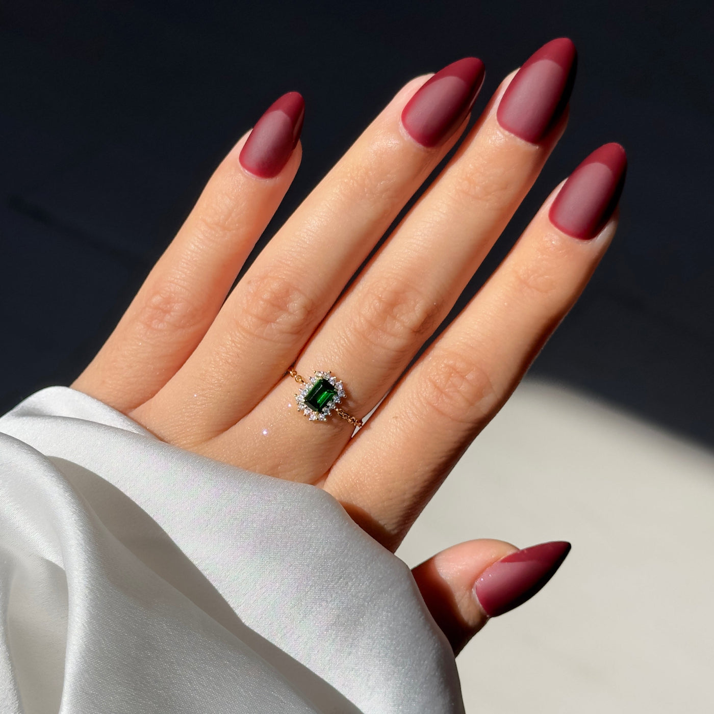 Bague Ajustable Émeraude