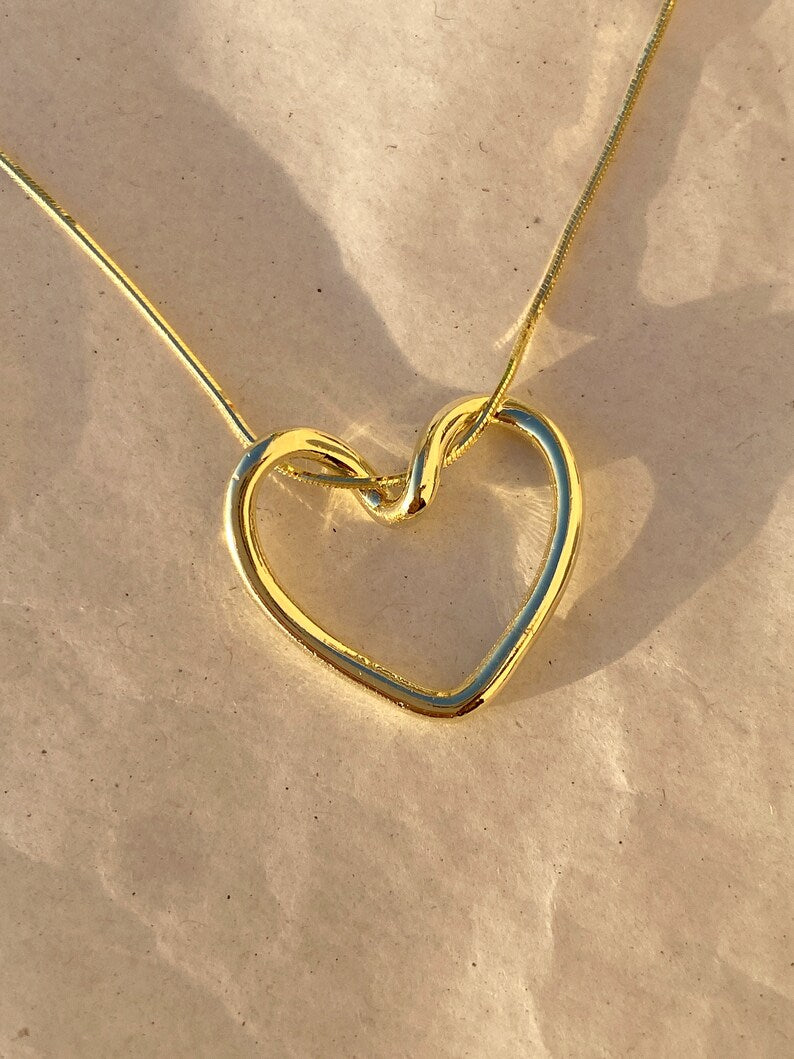 Collier Cœur Élégance | Acier Inoxydable Doré