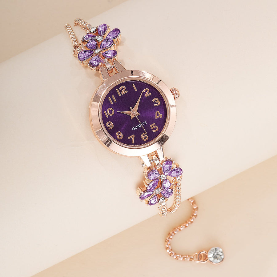 Montre Fleur Violette