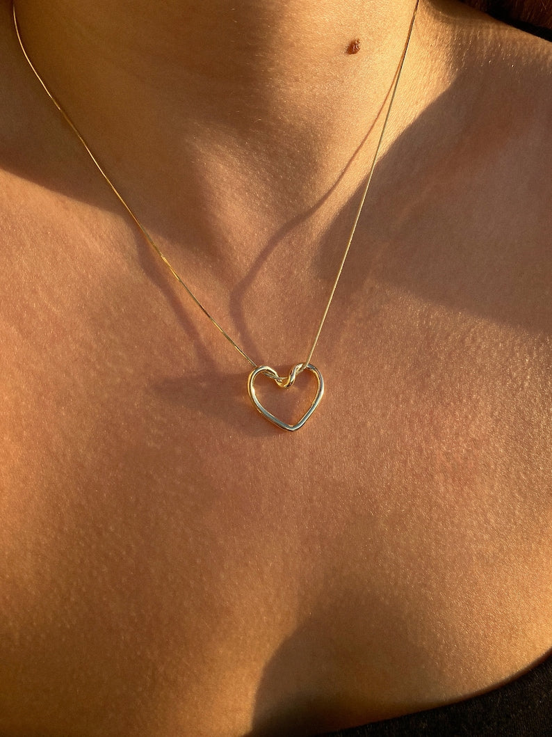 Collier Cœur Élégance | Acier Inoxydable Doré