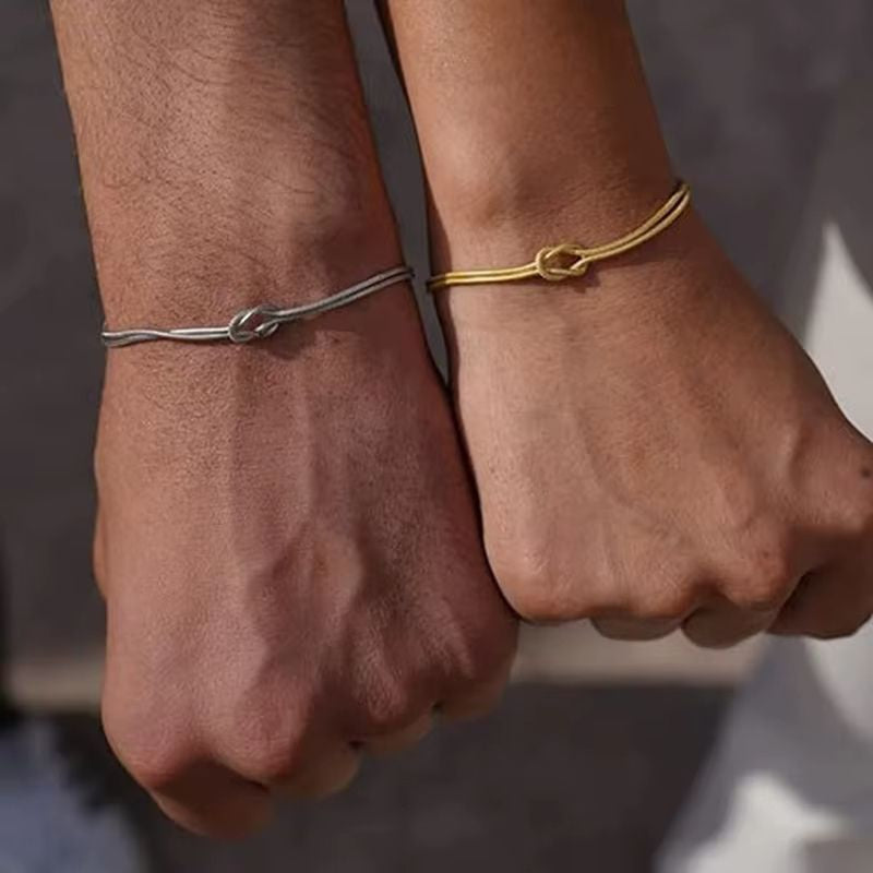 Duo Infini – Bracelets Couple Doré & Argenté