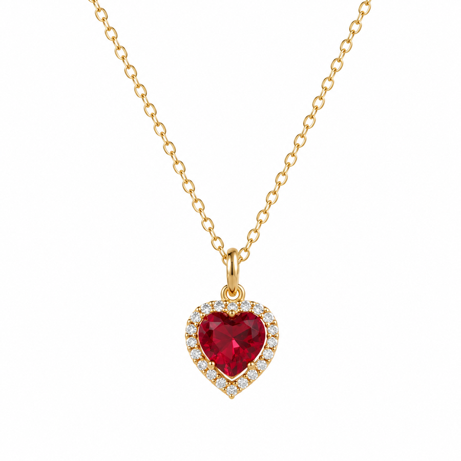 ❤️ Collier Cœur Rouge OLGUA