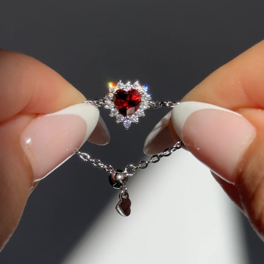 Bague chaine rouge