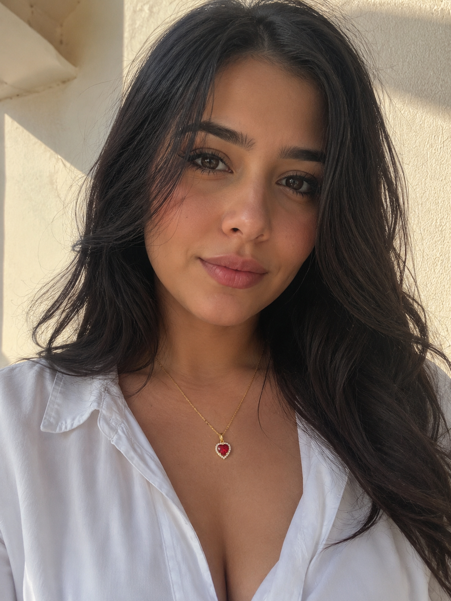 ❤️ Collier Cœur Rouge OLGUA